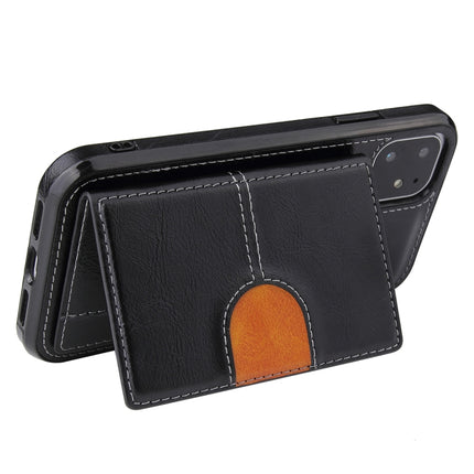 PU + TPU + PC  Shockproof Back Cover Case with Card Slot & Holder, For iPhone 12 / 12 Pro, For iPhone 12 Pro Max, For iPhone XS / X, For iPhone XR