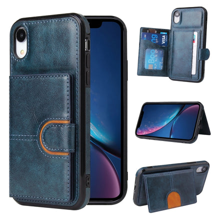 PU + TPU + PC  Shockproof Back Cover Case with Card Slot & Holder, For iPhone 12 / 12 Pro, For iPhone 12 Pro Max, For iPhone XS / X, For iPhone XR