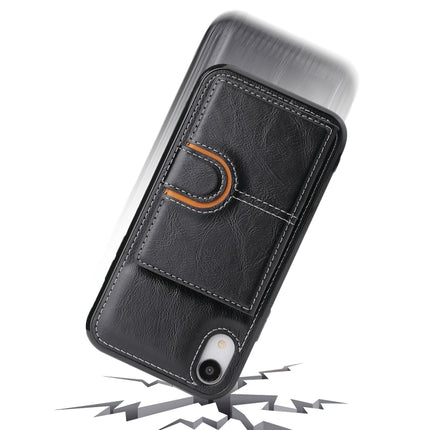 PU + TPU + PC  Shockproof Back Cover Case with Card Slot & Holder, For iPhone XS Max