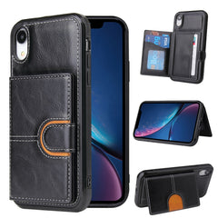 PU + TPU + PC  Shockproof Back Cover Case with Card Slot & Holder, For iPhone XS Max