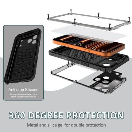 Four-proof Metal Hybrid Silicone Phone Case, For iPhone 17 Pro Max, For iPhone 17 Pro, For iPhone 17, For iPhone Air