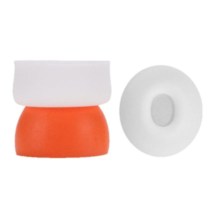 XDcase 3 Pairs Replacement Silicone Sponge Ear Tips, S/M/L Size, 3 Pairs S/M/L Size(White Orange), 3 Pairs S/M/L Size(White Purple)