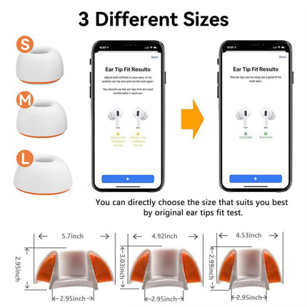 XDcase 3 Pairs Replacement Silicone Sponge Ear Tips, 3 Pairs S/M/L Size