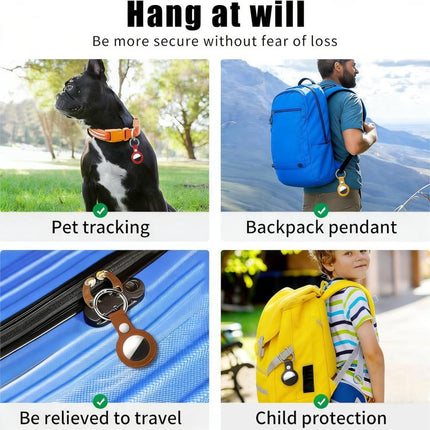 XDcase 4 Pack Vegan Leather Protective Case with Metal Ring, 4PCS