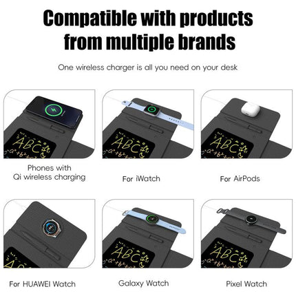 U39 15W Multifunctional Foldable Magnetic Wireless Charger Mouse Pad