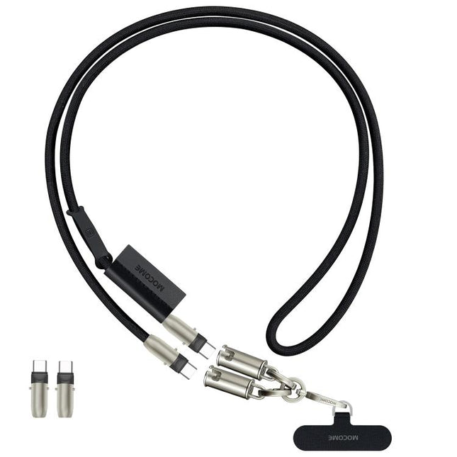MOCOME W3 Type-C to Type-C Multifunctional Charging Cable Adjustable Crossbody Phone Lanyard