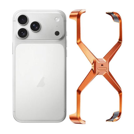 Frameless X-shaped Metal Phone Case, For iPhone 17 Pro Max, For iPhone 17 Pro
