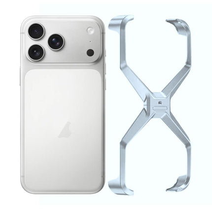 Frameless X-shaped Metal Phone Case, For iPhone 17 Pro Max, For iPhone 17 Pro