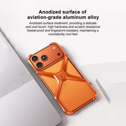 Frameless X-shaped Metal Phone Case, For iPhone 17 Pro Max, For iPhone 17 Pro