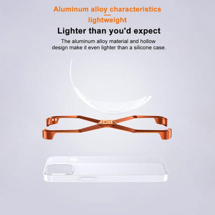 Frameless X-shaped Metal Phone Case, For iPhone 17 Pro Max, For iPhone 17 Pro