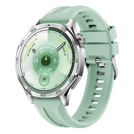 xDfind Silver Buckle Solid Color Silicone Watch Band, For Huawei Watch GT 6 / 5 46mm