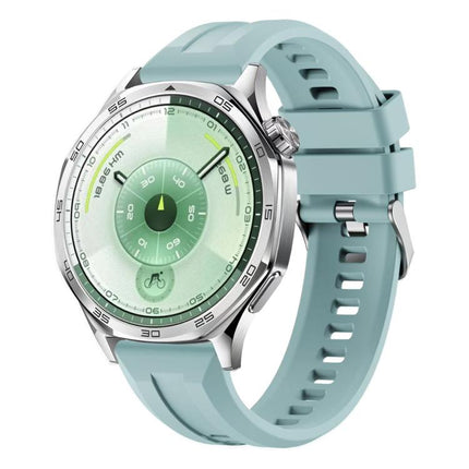 xDfind Silver Buckle Solid Color Silicone Watch Band, For Huawei Watch GT 6 / 5 46mm