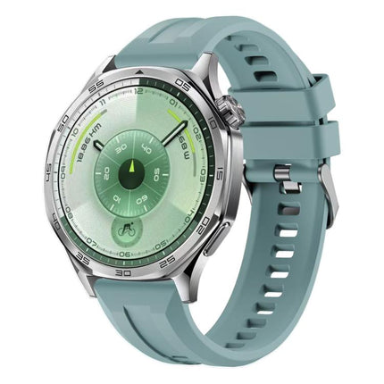 xDfind Silver Buckle Solid Color Silicone Watch Band, For Huawei Watch GT 6 / 5 46mm