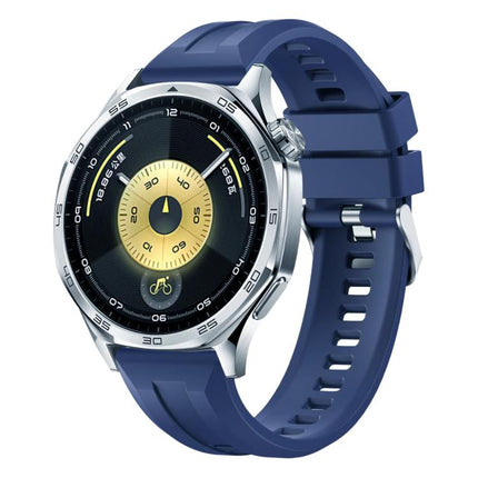 xDfind Silver Buckle Solid Color Silicone Watch Band, For Huawei Watch GT 6 / 5 46mm