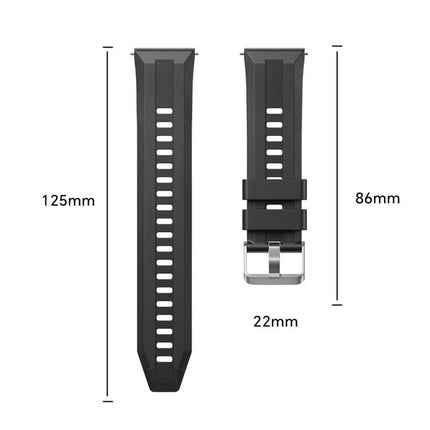 xDfind Silver Buckle Solid Color Silicone Watch Band, For Huawei Watch GT 6 / 5 46mm