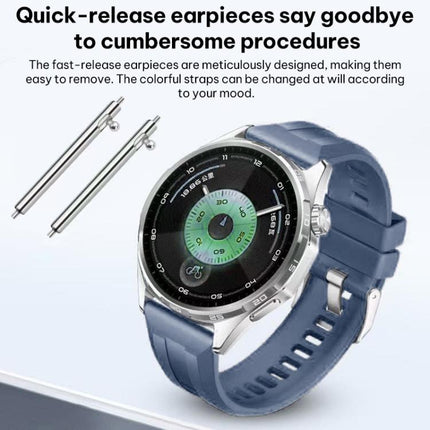 xDfind Silver Buckle Solid Color Silicone Watch Band, For Huawei Watch GT 6 / 5 46mm
