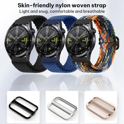 xDfind Sliding Buckle Nylon Braided Watch Band, 20mm, 22mm