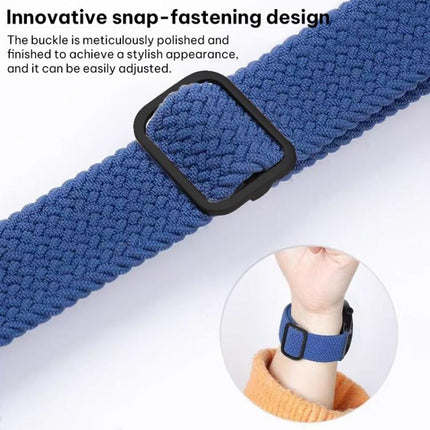 xDfind Sliding Buckle Nylon Braided Watch Band, 20mm, 22mm
