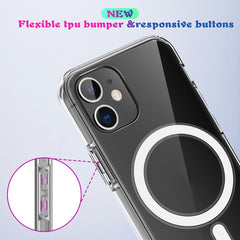 Simple Magnetic Ring All-inclusive Clear Crystal Acrylic PC +TPU Shockproof Case, For iPhone 12 mini, For iPhone 12 / 12 Pro, For iPhone 12 Pro Max