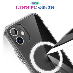 Simple Magnetic Ring All-inclusive Clear Crystal Acrylic PC +TPU Shockproof Case, For iPhone 12 mini, For iPhone 12 / 12 Pro, For iPhone 12 Pro Max