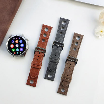 xDfind Flat-head Hole Palm Texture Vegan Leather Watch Band, 20mm, 22mm