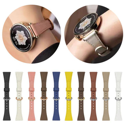 xDfind Flat-head Horseshoe Buckle Vegan Leather Watch Band, 18mm, 20mm