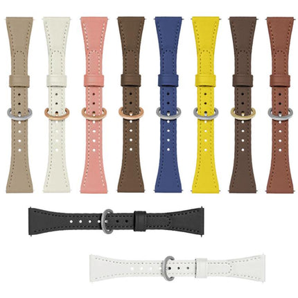 xDfind Flat-head Horseshoe Buckle Vegan Leather Watch Band, 18mm, 20mm