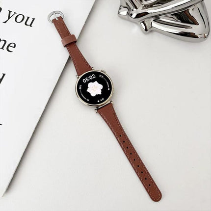 xDfind Flat-head Horseshoe Buckle Vegan Leather Watch Band, 18mm, 20mm