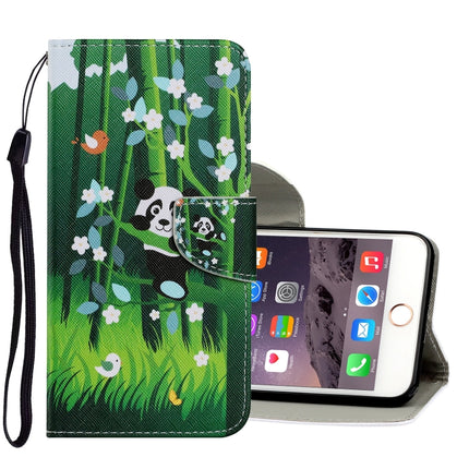 Horizontale Klapphülle aus PU-Leder mit farbigem Zeichenmuster, Halter &amp; Kartenfächern &amp; Geldbörse &amp; Trageband, für iPhone 11, für iPhone 11 Pro