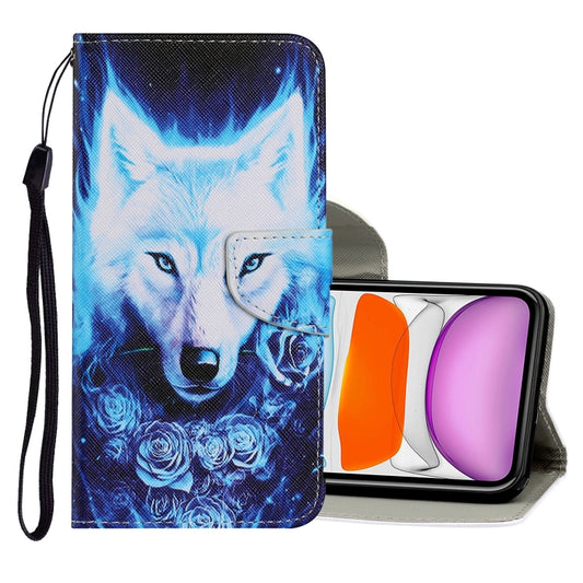 Estuche de cuero PU con tapa horizontal con patrón de dibujo de colores, con soporte, ranuras para tarjetas, billetera y cordón, para iPhone 11, para iPhone 11 Pro