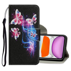 Coloured Drawing Pattern Horizontal Flip PU Leather Case with Holder & Card Slots & Wallet & Lanyard, For iPhone 11, For iPhone 11 Pro