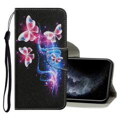 Coloured Drawing Pattern Horizontal Flip PU Leather Case with Holder & Card Slots & Wallet & Lanyard, For iPhone 11, For iPhone 11 Pro