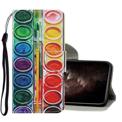 Estuche de cuero PU con tapa horizontal con patrón de dibujo de colores, con soporte, ranuras para tarjetas, billetera y cordón, para iPhone 11 Pro Max, para iPhone X/XS