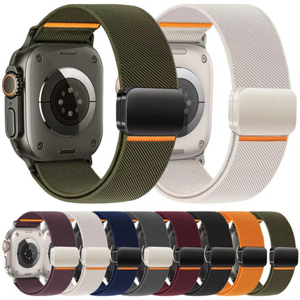 xDfind Elastic Nylon Magnetic Buckle Watch Band, For Apple Watch 42 / 44 / 45 / 46 / 49mm, For Apple Watch 38 / 40 / 41 / S11 42mm