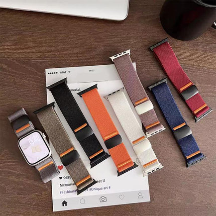xDfind Elastic Nylon Magnetic Buckle Watch Band, For Apple Watch 42 / 44 / 45 / 46 / 49mm, For Apple Watch 38 / 40 / 41 / S11 42mm