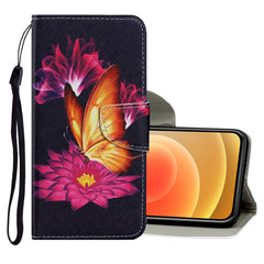 Coloured Drawing Pattern Horizontal Flip PU Leather Case with Holder & Card Slots & Wallet & Lanyard, For iPhone 12 mini, For iPhone 12 / 12 Pro