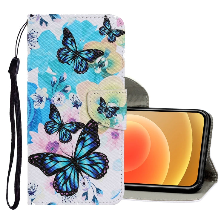 Coloured Drawing Pattern Horizontal Flip PU Leather Case with Holder & Card Slots & Wallet & Lanyard, For iPhone 12 mini