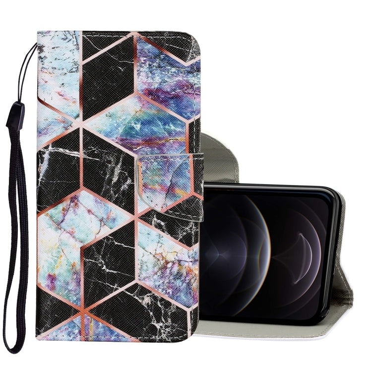 Coloured Drawing Pattern Horizontal Flip PU Leather Case with Holder & Card Slots & Wallet & Lanyard, For iPhone 12 / 12 Pro
