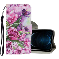 Coloured Drawing Pattern Horizontal Flip PU Leather Case with Holder & Card Slots & Wallet & Lanyard, For iPhone 12 Pro Max