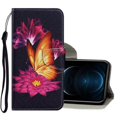 Coloured Drawing Pattern Horizontal Flip PU Leather Case with Holder & Card Slots & Wallet & Lanyard, For iPhone 12 Pro Max