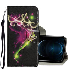 Coloured Drawing Pattern Horizontal Flip PU Leather Case with Holder & Card Slots & Wallet & Lanyard, For iPhone 12 Pro Max