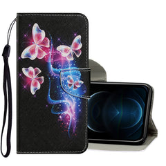 Coloured Drawing Pattern Horizontal Flip PU Leather Case with Holder & Card Slots & Wallet & Lanyard, For iPhone 12 Pro Max