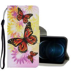 Coloured Drawing Pattern Horizontal Flip PU Leather Case with Holder & Card Slots & Wallet & Lanyard, For iPhone 12 Pro Max