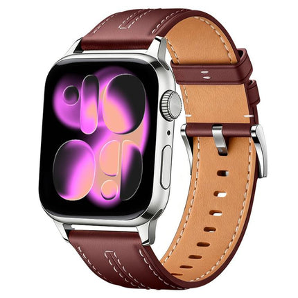 xDfind Composite Cowhide Texture Vegan Leather Watch Band, For Apple Watch 42 / 44 / 45 / 46 / 49mm