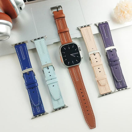 xDfind Composite Cowhide Texture Vegan Leather Watch Band, For Apple Watch 42 / 44 / 45 / 46 / 49mm