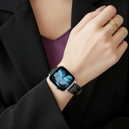 xDfind Composite Cowhide Texture Vegan Leather Watch Band, For Apple Watch 42 / 44 / 45 / 46 / 49mm