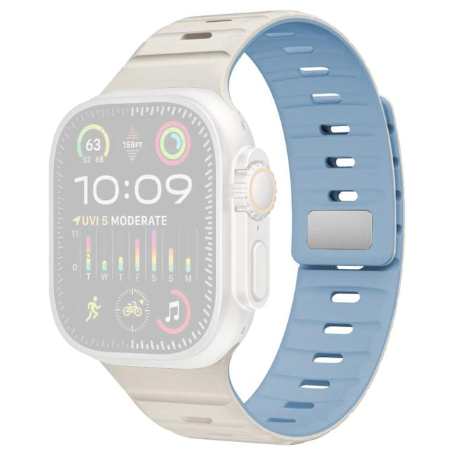 xDfind Magnetic Norman Buckle Silicone Watch Band, For Apple Watch 42 / 44 / 45 / 46 / 49mm, For Apple Watch 38 / 40 / 41 / S11 42mm