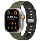 For Apple Watch 42 / 44 / 45 / 46 / 49mm / Army Green + Black