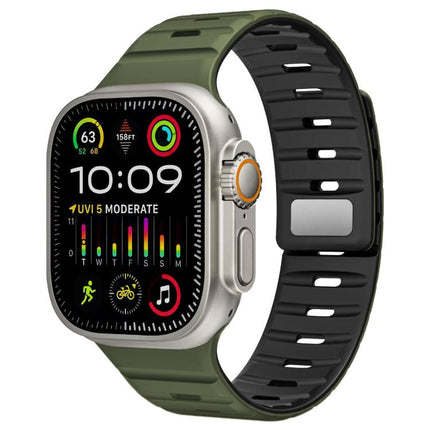 xDfind Magnetic Norman Buckle Silicone Watch Band, For Apple Watch 42 / 44 / 45 / 46 / 49mm, For Apple Watch 38 / 40 / 41 / S11 42mm