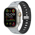 For Apple Watch 42 / 44 / 45 / 46 / 49mm / Light Grey + Black